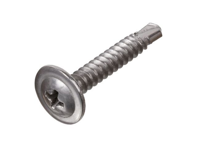 Саморез с прессшайбой, со сверлом, нерж.сталь, А2 Starfix