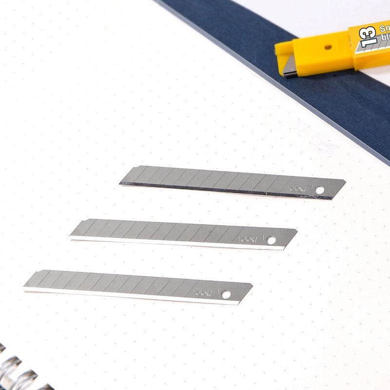 Лезвие для малого ножа "Deli", 9 мм, 10 шт.