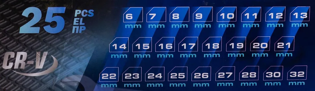 Набор ключей комбинированных 25 пр. 6-28, 30, 32 мм Forsage F-5261P Premium