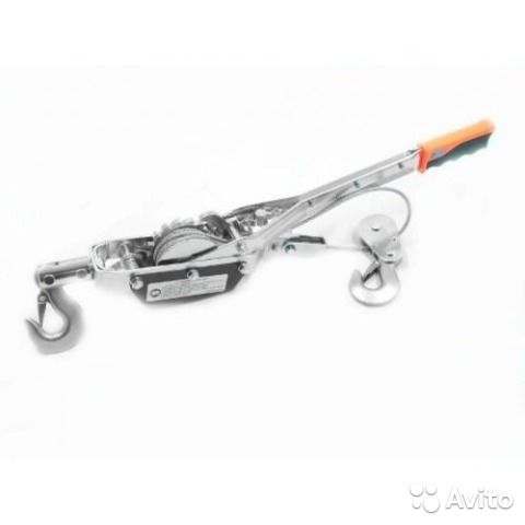 Лебедка рычажная с доп спусковым механизмом 4 т, двойное колесо, длина троса 1.75/3.5м Forsage F-TRK8041-4