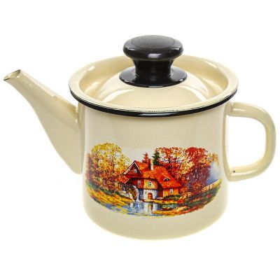 Чайник цилиндр. 1л (слоновая) Старая мельница Керченский металлургический завод 42704-072/4