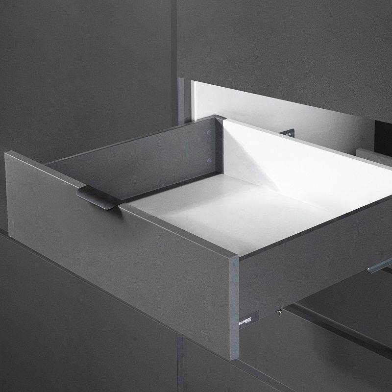 Система ящиков Evolution L-350 h116 графит SOFT CLOSE ДСП16мм SLIMBOX EVOLUTION 117706