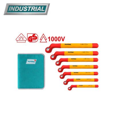 Набор ключей накидных изогнутых диэлектрических 8-19 мм TOTAL THKISPA0702 (7 шт)