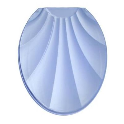 Крышка унитаза "Ракушка" голубой перламутр РУССПЛАСТ РП-812гол