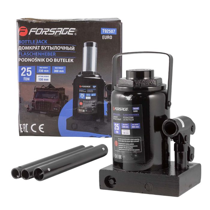Домкрат бутылочный 25 т. 230-360 мм низкопрофильный Forsage F-T92507(BR)(Euro)