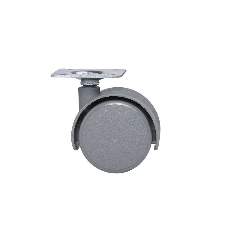 Колесо меб. пласт. d40 с площадкой, серый AKS 114089