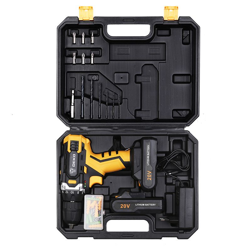 Дрель-шуруповерт аккумуляторная DKCD20FU-Li SET 63 063-4175 DEKO 063-4175