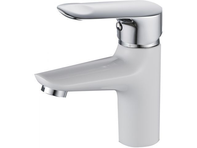 Смеситель для умывальника D35-A, серия 280 белый, короткий монолитный излив ECONOCE EC0280WT
