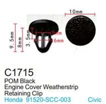 Клипса для крепления внутренней обшивки а/м Хонда пластиковая 100 шт Forsage C1715(Hyundai/Honda)