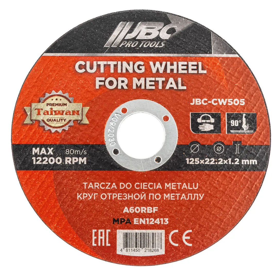 Круг отрезной по металлу 125x1.2x22.2 мм, 10 шт JBC JBC-CW505[к-т 10 шт.]