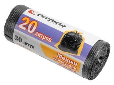 Мешки для мусора Standard, 20 л, 30 шт., черные, Размер: 50 х 40 см, 7 мкм. для проф. использования в промышл. объетах и объектах с в