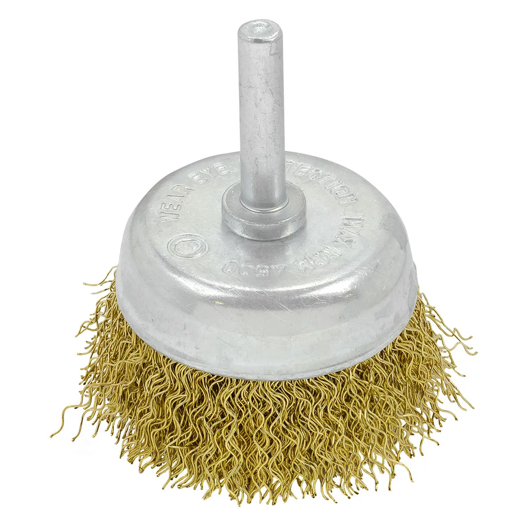 Кордщетка чашеобразная латунная для дрели 50 мм RockForce RF-BCR002
