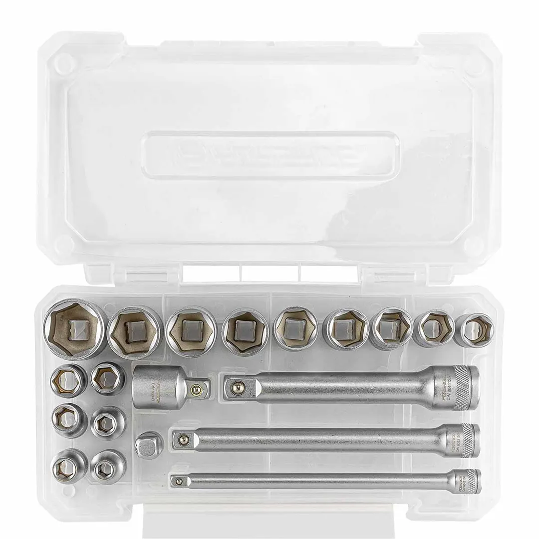 Набор торцевых головок 3/8' 20 пр. 6-гр. 6-22 мм в пласт.кейсе Forsage F-3202-5