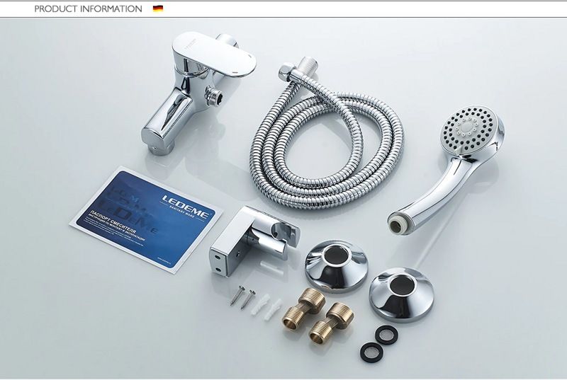 Смеситель для душа, латунь, хром Ledeme L2010