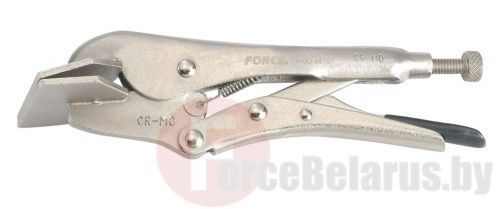 Клещи с фиксатором, плоские губки, L=250 мм Force 66101