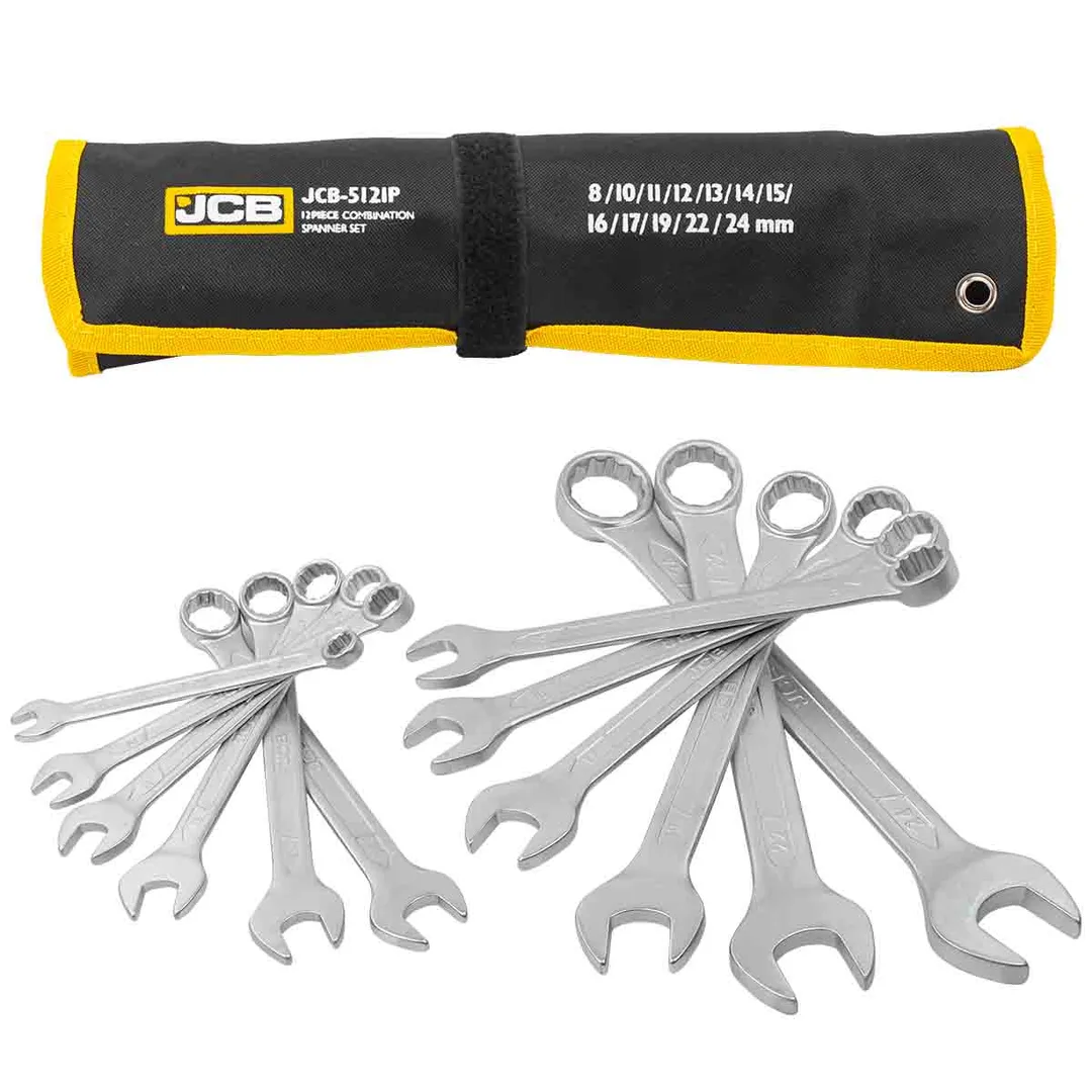 Набор комбинированных ключей 12 пр., 8, 10-17, 19, 22, 24 мм JCB JCB-5121P
