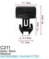 Клипса для крепления внутренней обшивки а/м GM пластиковая, 100 шт Forsage C0211(GM)