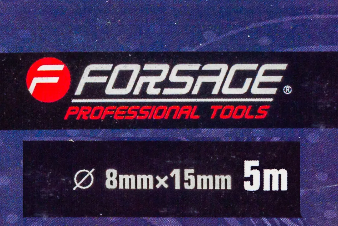 Шланг резиновый армированый бензо-маслостойкий 8х15 мм, 5 м, раб.давл. 20 bar, max 60bar, -30C°+70C° Forsage F-AHC-55/7A