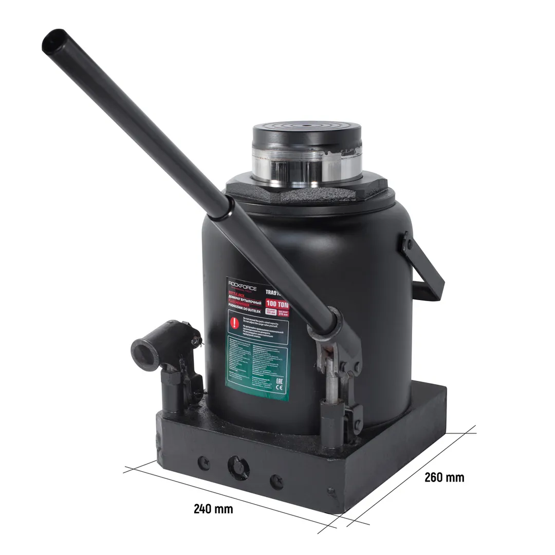 Домкрат бутылочный 100 т., 300-500 мм RockForce RF-TRA910006