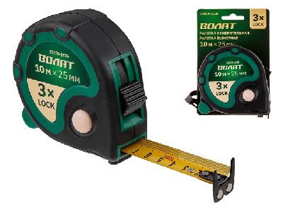 Рулетка с обрезин. корп., бытовая, Волат