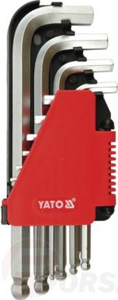 Набор ключей шестигранных с шариком удл. 2-12 мм. 10 пр. Yato YT-0509