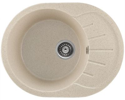 Мойка кухонная из мраморной крошки, бежевый, A03-20 Gerhans