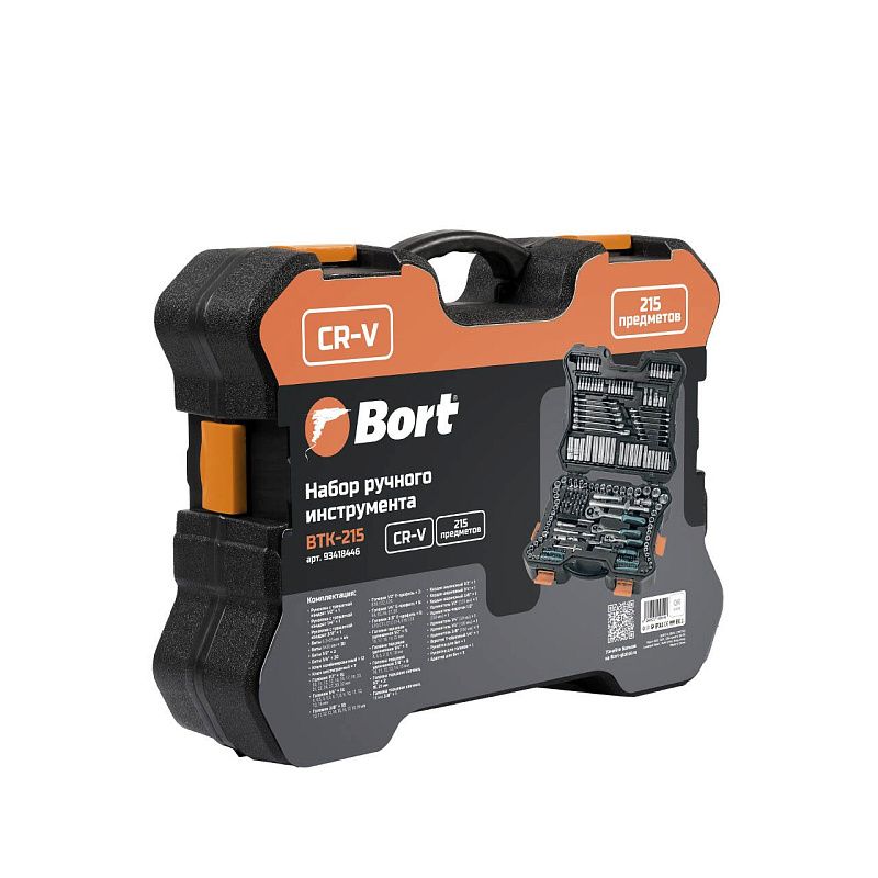 Набор инструмента 215 пр 1/4"&3/8"&1/2" 6-гр BTK-215 BORT 93418446