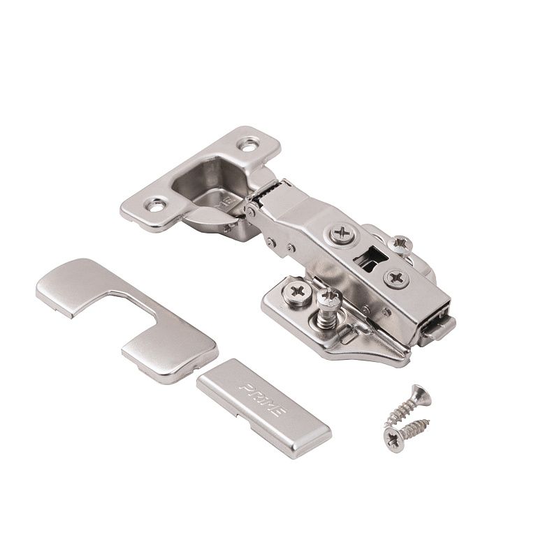 Петля накладная с доводчиком 45мм h0 clip-on 3D, еврошурупы, заглушки, упак 2 шт., PRIME by AKS 113399