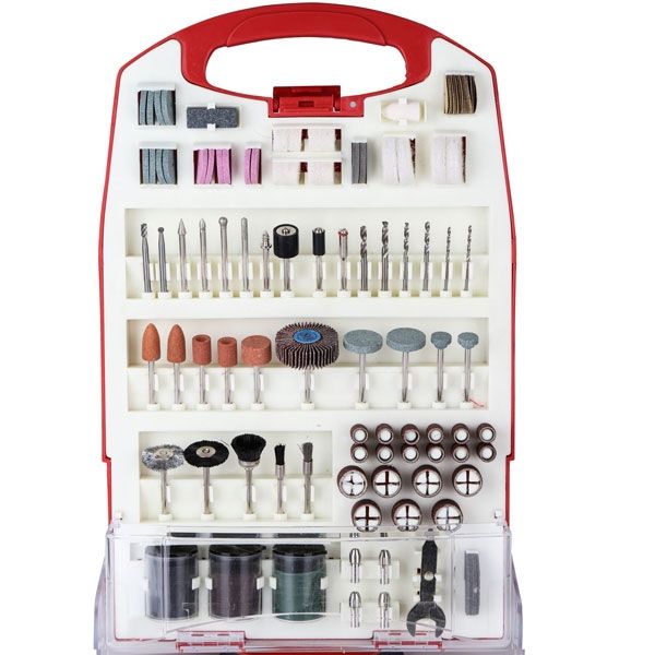 Набор принадлежностей для гравировальных машин, 188 предметов, пластиковый кейс PIT ASET11-0188
