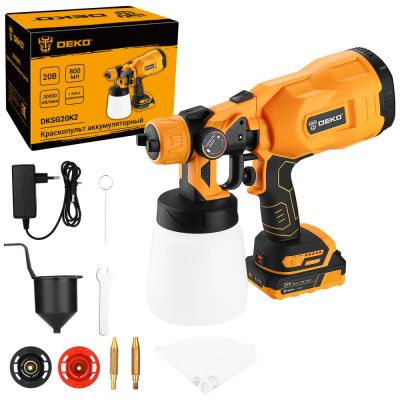 Краскопульт аккумуляторный DSG20K2 DEKO 084-0012