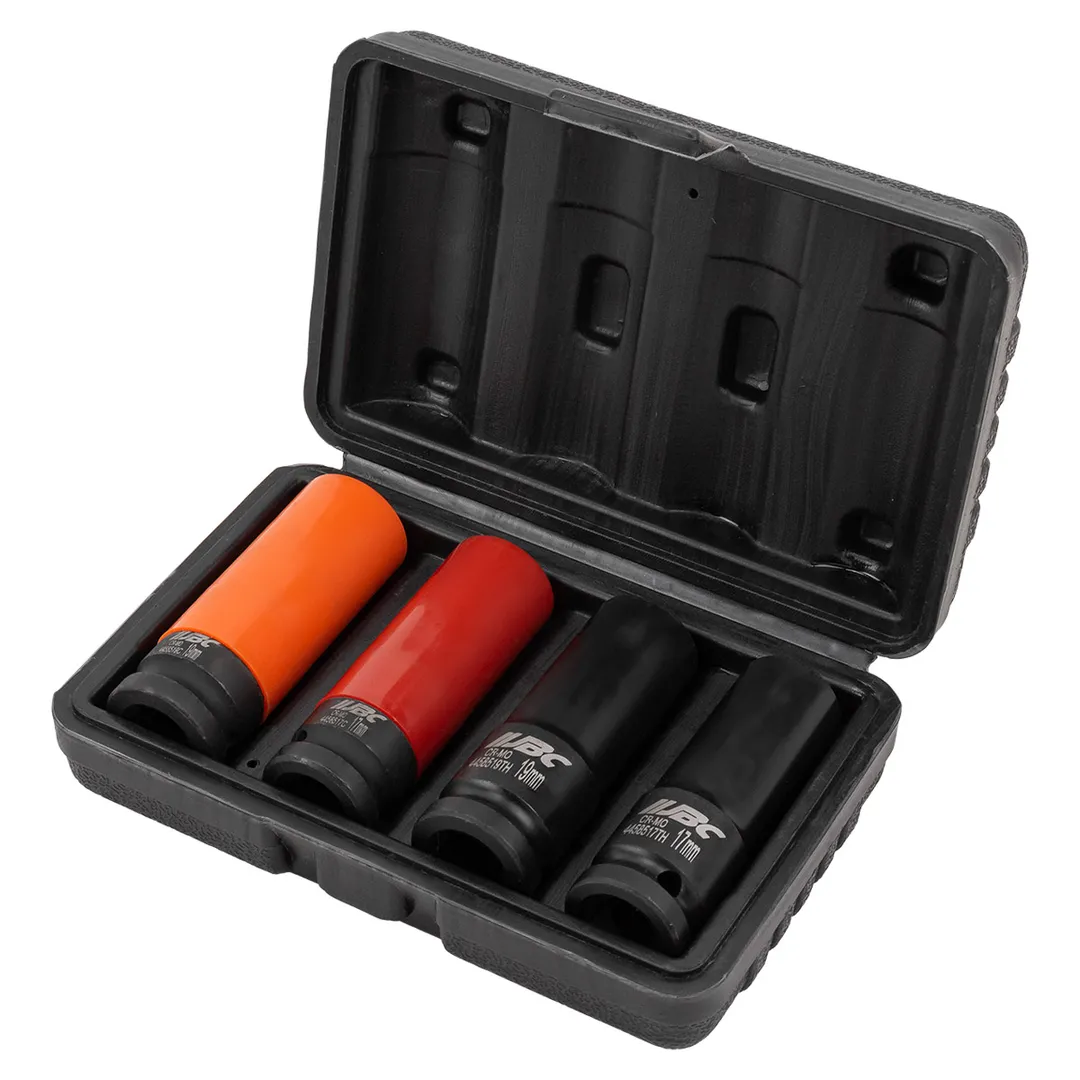 Набор тонкостенных ударных головок 17, 19 мм 1/2'' 6-гр 4 пр JBC JBC-4032TH44