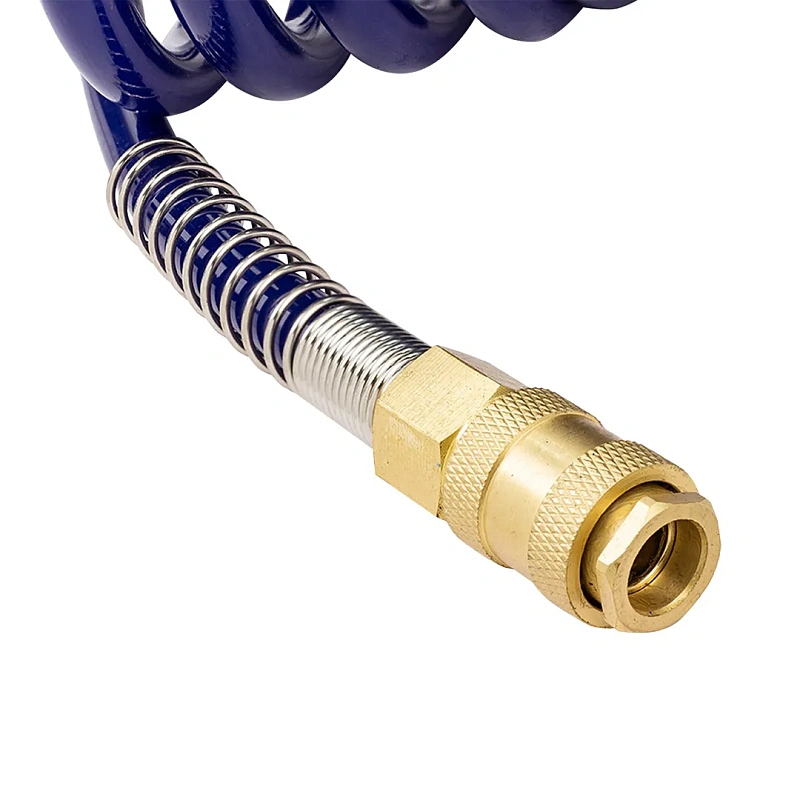 Шланг витой полиуретановый 8х12 мм, 10 м с быстроразъемами YATAFORCE YF-1208-10M