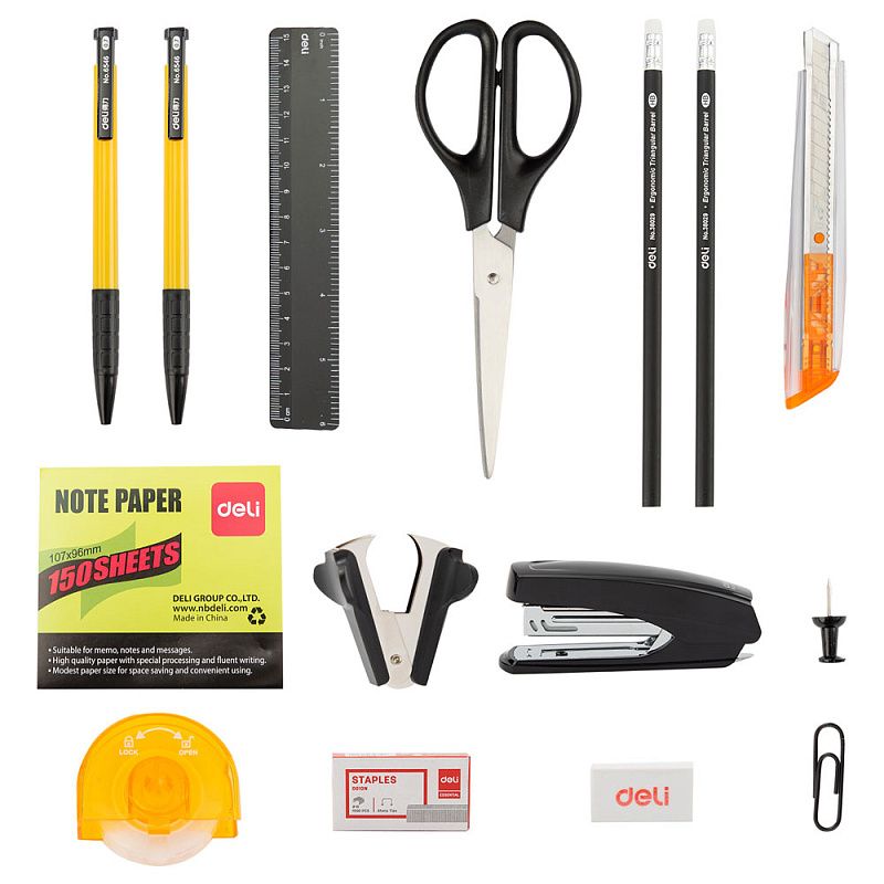 Набор настольный "Deli Maxi 38252А", 260x103x150 мм, черный