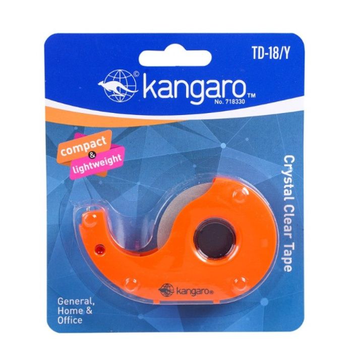Диспенсер для клейкой ленты "Kangaro TD-18/Y", ассорти