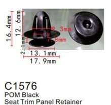 Клипса для крепления внутренней обшивки а/м Фольксваген пластиковая, 100 шт Forsage C1576(VW)