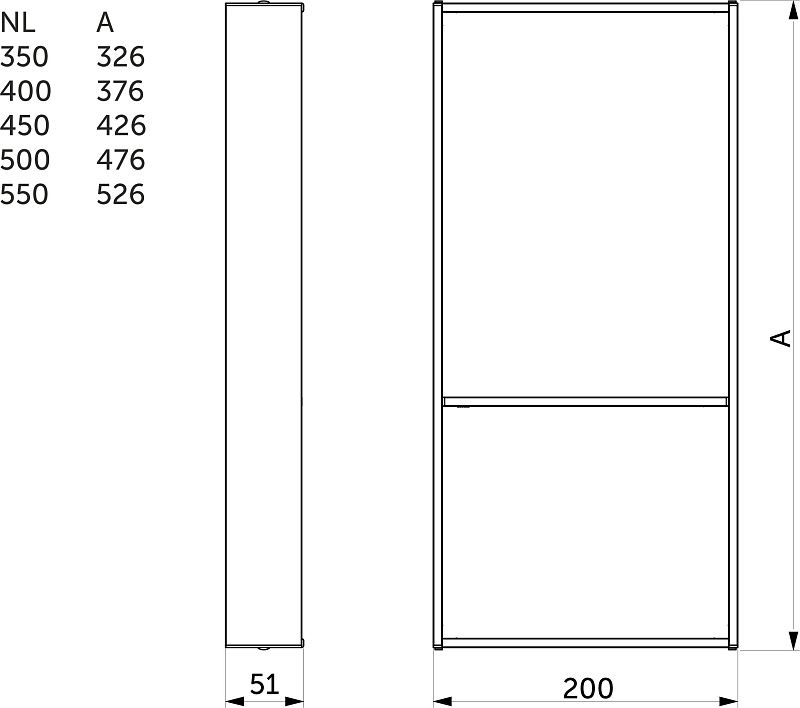 Разделитель L400 универсальный металлический Evolution, L376*W200*H50, графит SLIMBOX EVOLUTION 112473