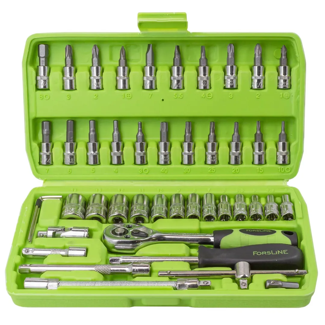 Набор инструмента 46 пр. 1/4'' 6-гр. 4-14 мм ForsLine FL-2462-5