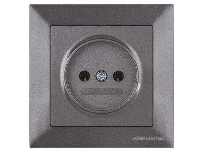 Розетка 1-ая, скрытая б/з, дымчатая DARIA Mutlusan 2120 601 0295