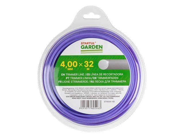 Леска ф 4.0 мм х 32 м кругл. сеч. STARTUL GARDEN ST6054-40