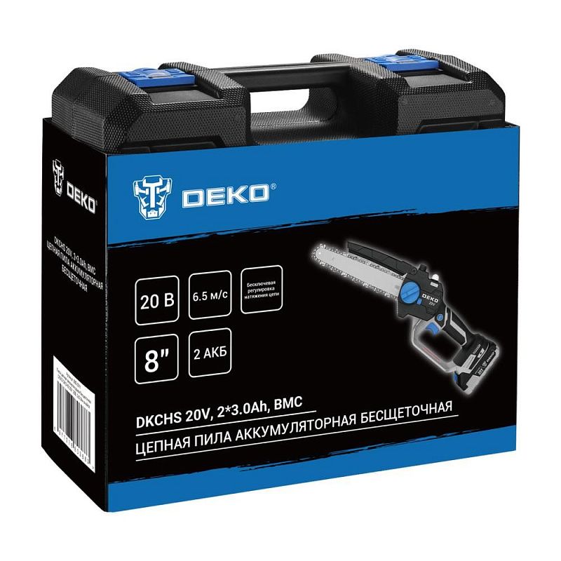 Пила цепная аккумуляторная DKCHS 20V 085-2011 DEKO 085-2011