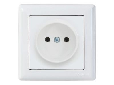 Розетка 1-ая, скрытая, б/з, белая, DARIA, 10 A, 250 V, IP 20, Mutlusan 21206010201