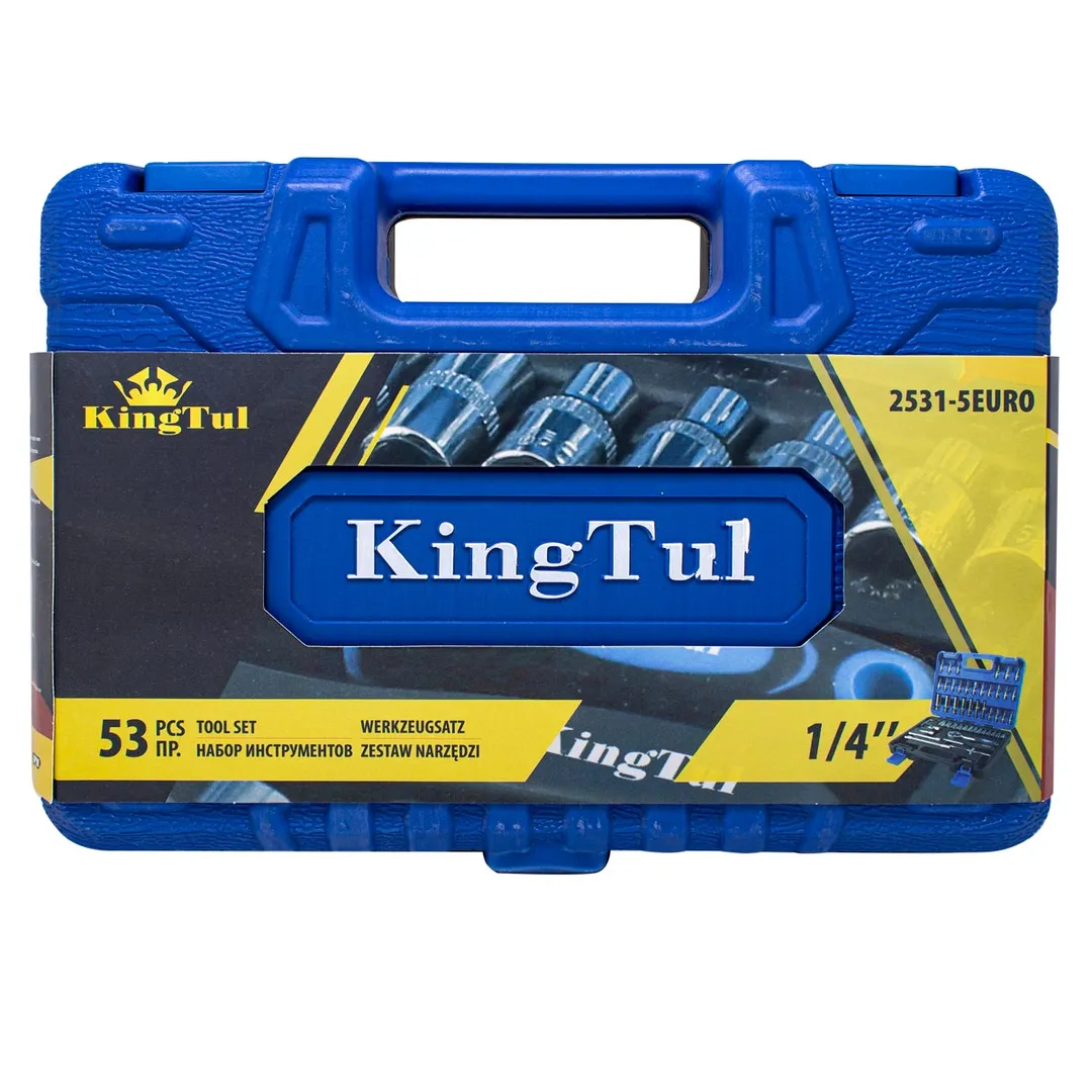 Набор инструмента 53 пр. 1/4'' 6-гр. KINGTUL KT-2531-5 EURO