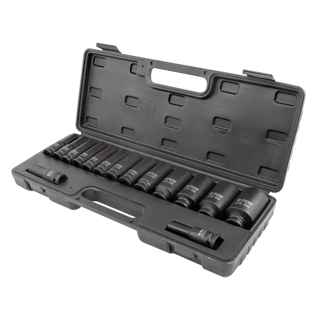 Набор головок ударных глубоких 15 пр., 1/2'' 6-гр., 10-2 мм, 36 мм - 12-гр Forsage F-4166D-5MPB