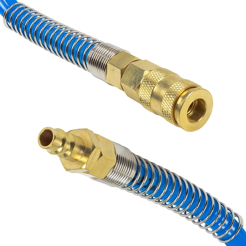 Шланг витой полиуретановый 12х8 мм, 20 м, с фитингами Forsage F-1208-20M