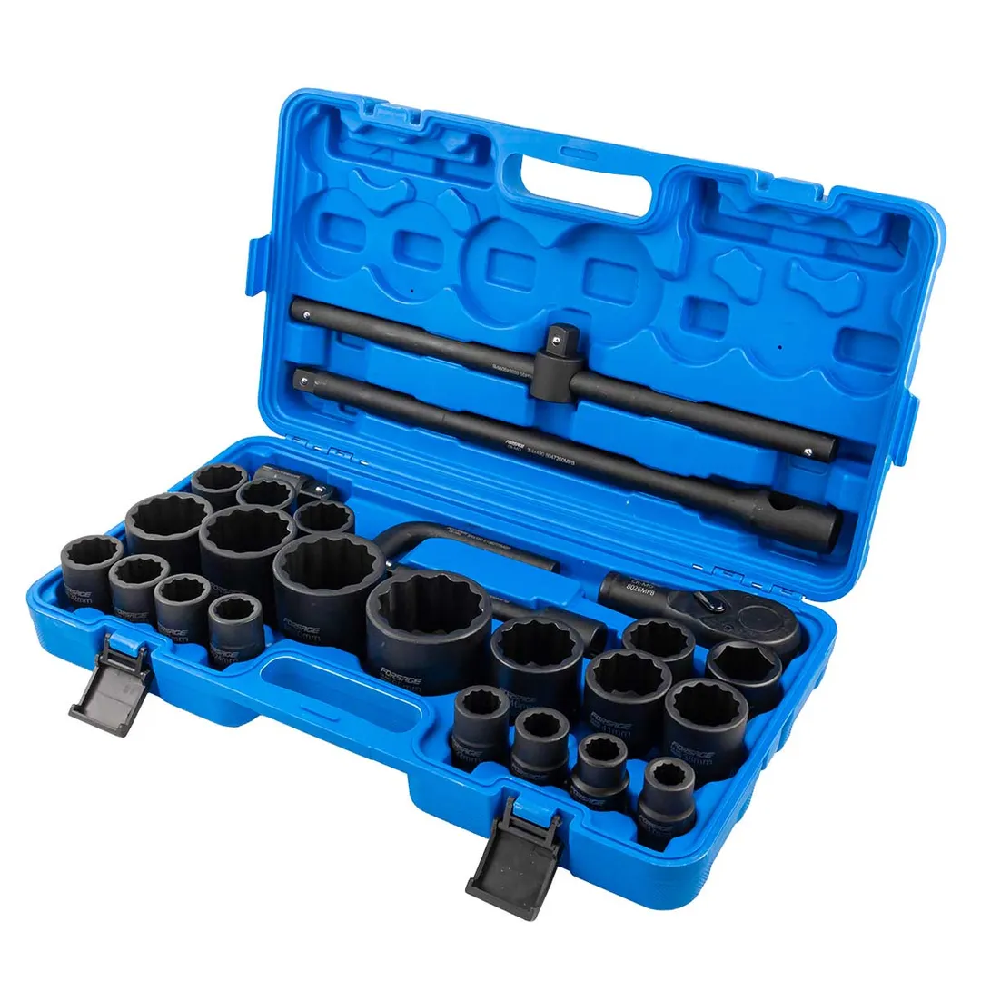 Набор ударных головок 17-65 мм 26 пр. 3/4''&1'' 12-гр. Forsage F-68262-9MPB