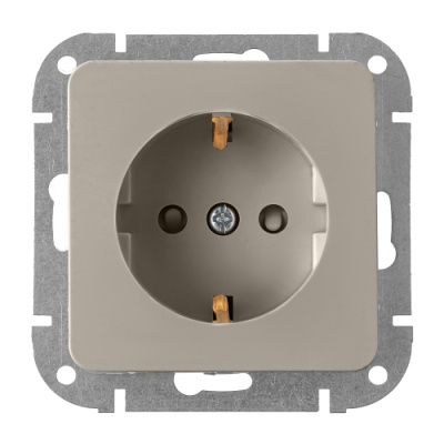 Розетка 1-ая (скрытая с/з) песочная Astrum Bylectrica РС16-1506 песочн