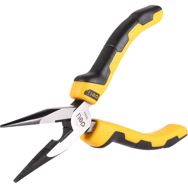 Длинногубцы Deli YS EDL2106, 160 мм, черный, желтый