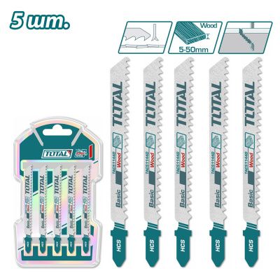 Пилка для лобзика 100мм по дереву TOTAL TAC51144D (5шт)