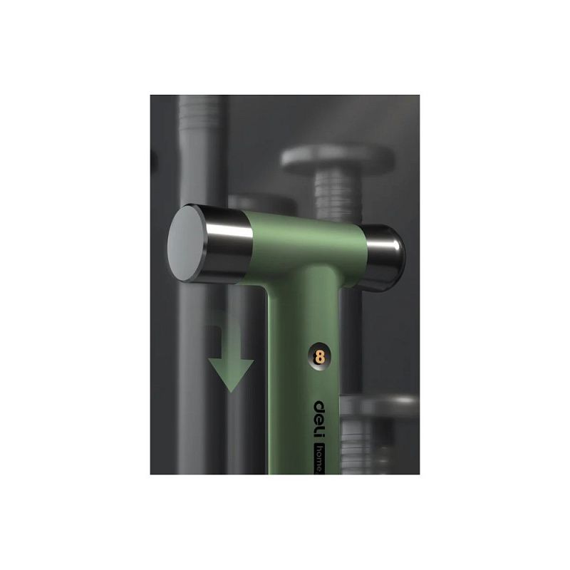 Молоток Deli HS EHT7008L, 0,25 кг, Soft Touch, зеленый