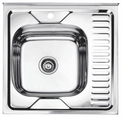 Кухонная мойка из нержавеющей стали, глянцевая, левая Ledeme L96060-6L